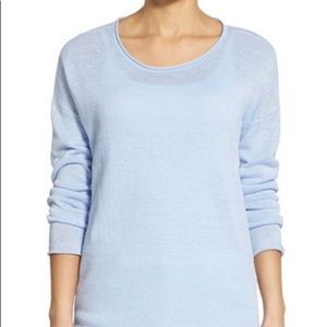 Ballet neck linen tunic